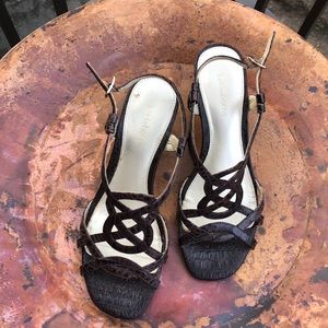 Liz Claiborne Brown Wedge Sandals (7.5M)